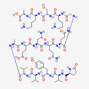 Chemical structure of [Glp1]-FGL peptide acetate