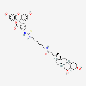Chemical structure of FITC-hyodeoxycholic acid