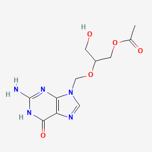 Chemical structure of Ganciclovir mono-O-acetate
