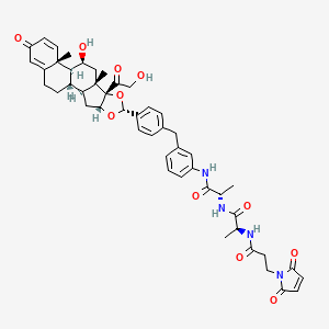 Chemical structure of Glucocorticoid receptor agonist-1 Ala-Ala-Mal