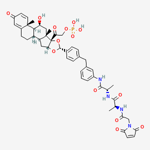 Chemical structure of Glucocorticoid receptor agonist-1 phosphate Ala-Ala-Mal