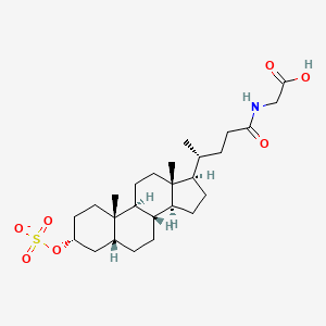 Chemical structure of Sulfoglycolithocholic acid