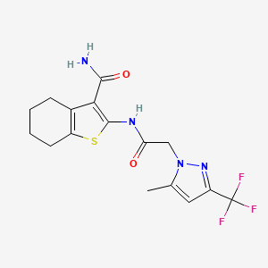 Chemical structure of HBT1