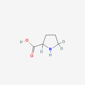 Chemical structure of H-DL-Pro-OH-d3