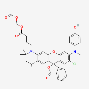 Chemical structure of HKYellow-AM (6/12-mixture)