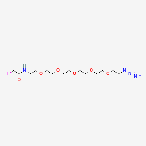 Chemical structure of Iodoacetamide-PEG5-azide