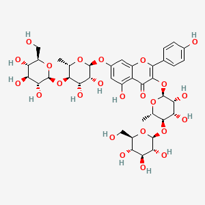 Chemical structure of Kaempferol 3,7-bis(α-L-rhamnose-D-glucose)