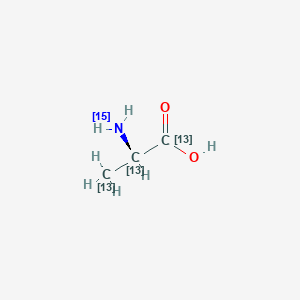 Chemical structure of L-Alanine-13C2,15N
