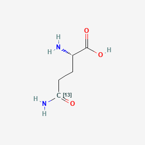 Chemical structure of L-Glutamine-5-13C