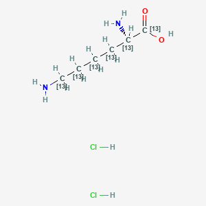 Chemical structure of L-Lysine-13C6 dihydrochloride