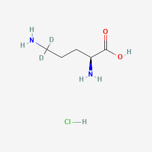 Chemical structure of L-Ornithine-d2 hydrochloride