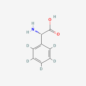 Chemical structure of L-α-Phenyl-glycine-d5