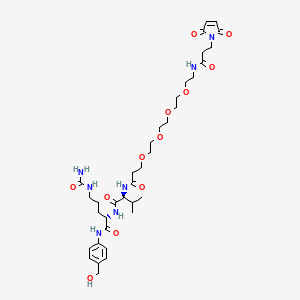 Chemical structure of Mal-PEG4-Val-Cit-PAB