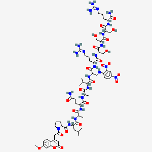 Chemical structure of Mca-(endo-1a-Dap(Dnp))-TNF-Alpha (-5 to +6) amide (human) (TFA)