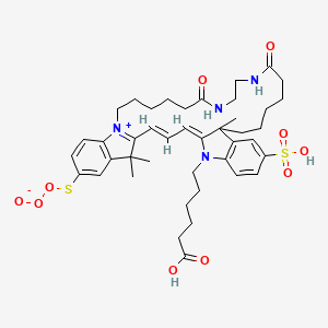 Chemical structure of MeCY5-NHS ester triethylamine