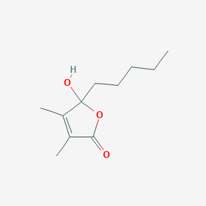 Chemical structure of (-)-Hydroxydihydrobovolide