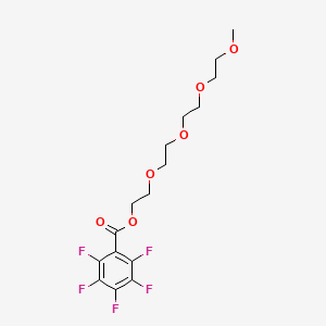 Chemical structure of m-PEG4-PFP ester