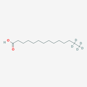 Chemical structure of Myristic acid-d5