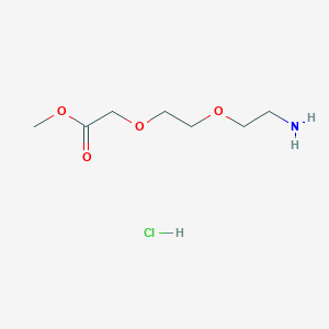 Chemical structure of NH2-PEG2-methyl acetate hydrochloride