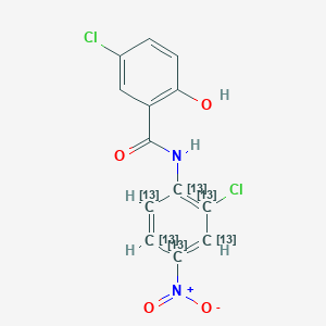 Chemical structure of Niclosamide-13C6
