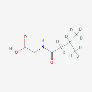 Chemical structure of N-Isovalerylglycine-d9