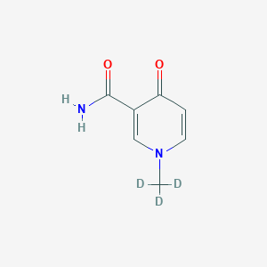 Chemical structure of N-Methyl-4-pyridone-3-carboxamide-d3