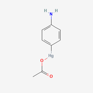Chemical structure of p-Aminophenylmercuric acetate