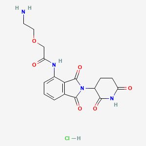 Chemical structure of Pomalidomide-PEG1-NH2 hydrochloride