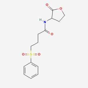 Chemical structure of PqsR/LasR-IN-3