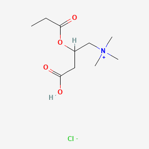 Chemical structure of Propionyl-DL-carnitine chloride