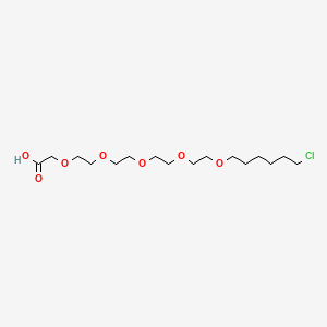 Chemical structure of Cl-C6-PEG4-O-CH2COOH