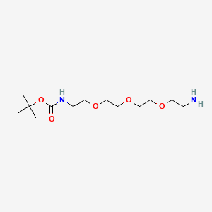 Chemical structure of NH2-PEG3-C2-NH-Boc