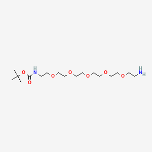 Chemical structure of NH2-PEG5-C2-NH-Boc