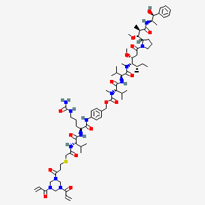 Chemical structure of Py-MAA-Val-Cit-PAB-MMAE