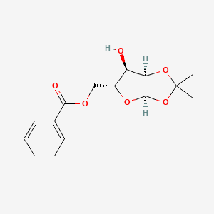Chemical structure of (R)-5-O-Benzoyl-1,2-di-O-isopropylidene-alpha-D-xylofuranose