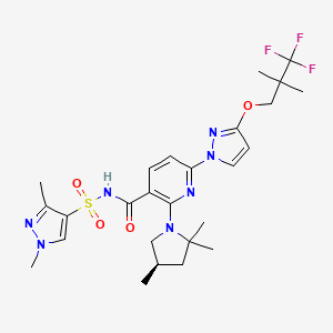 Chemical structure of (R)-Elexacaftor