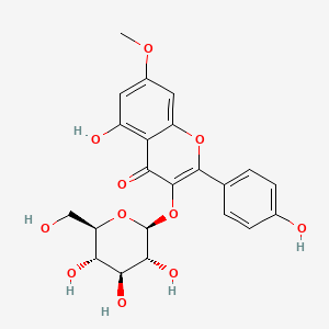 Chemical structure of Rhamnocitrin 3-glucoside
