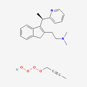 Chemical structure of (R)-(+)-Dimethindene maleate