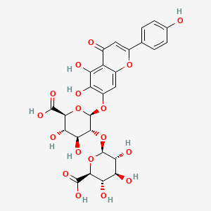 Chemical structure of Scutellarin-7-diglucosidic acid