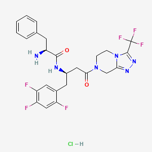 Chemical structure of Sitagliptin fenilalanil hydrochloride