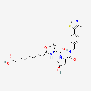 Chemical structure of (S,R,S)-AHPC-amido-C7-acid