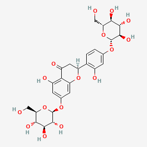 Chemical structure of Steppogenin-7,4'-di-O-β-D-glucoside