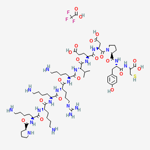 Chemical structure of SV40 T-Ag-derived NLS peptide TFA