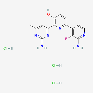 Chemical structure of Tanuxiciclib trihydrochloride