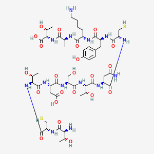 Chemical structure of TCTDSTNCYKAT