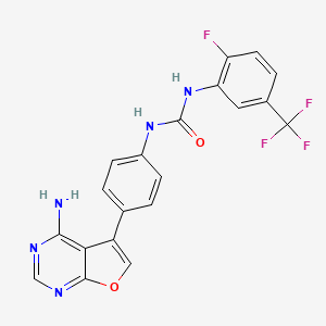 Chemical structure of TIE-2/VEGFR-2 kinase-IN-2