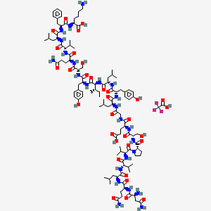 Chemical structure of TNF-α (46-65), human TFA