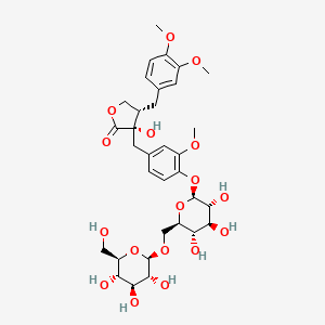 Chemical structure of Trachelogenin 4′-O-β-gentiobioside