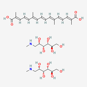 Chemical structure of Crocetin meglumine