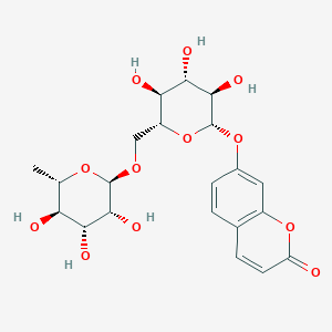 Chemical structure of Umbelliferone 7-O-Rutinoside